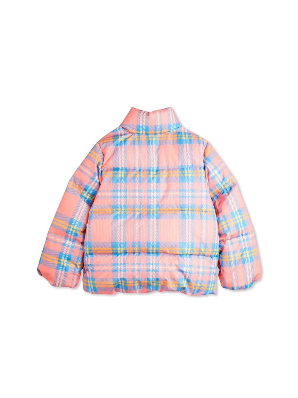 Mini Rodini check-print puffer jacket - Roze