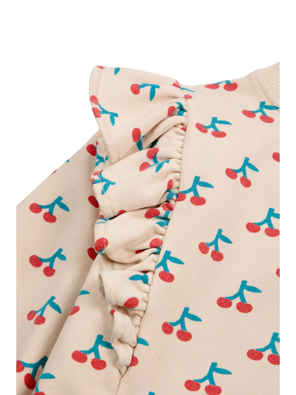 Bobo Choses Sweater met kersenprint Beige