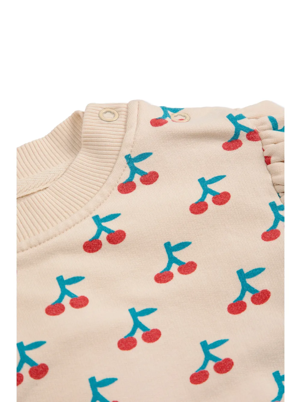Bobo Choses Sweater met kersenprint Beige