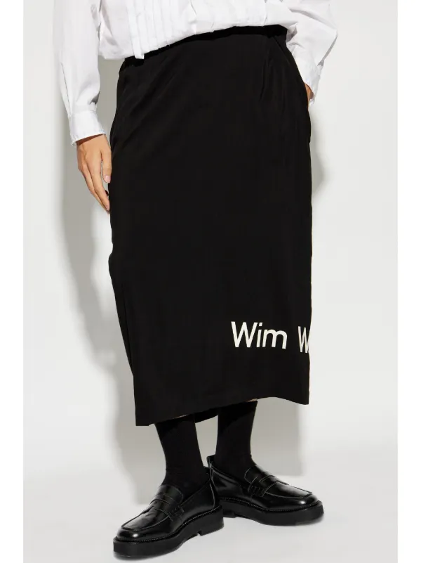 Yohji Yamamoto プリント スカート | ブラック | FARFETCH JP