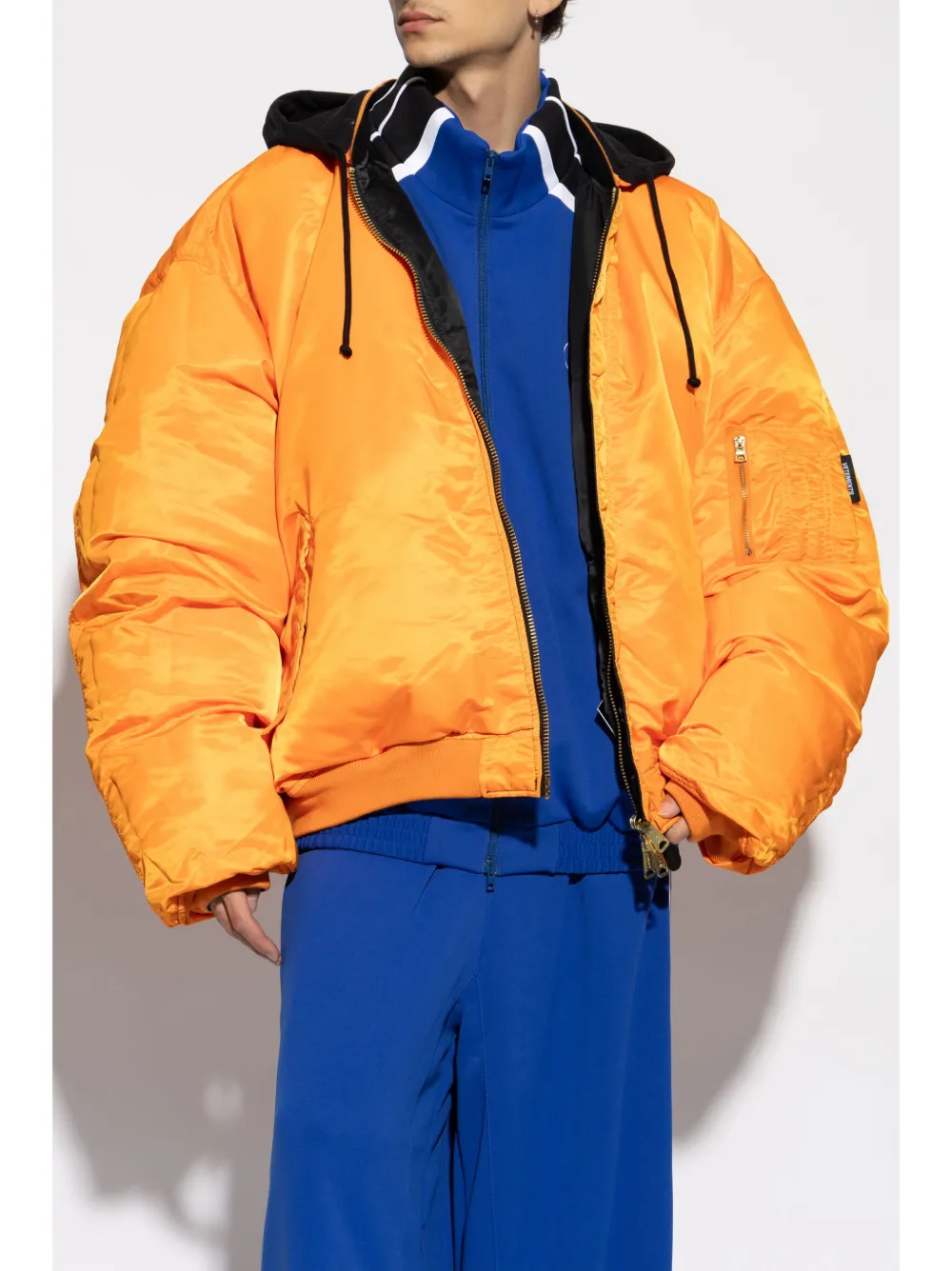 VETEMENTS Quilted Hooded Bomber Jacket | Black | FARFETCH VETEMENTS Quilted Hooded Bomber Jacket | Black | FARFETCH