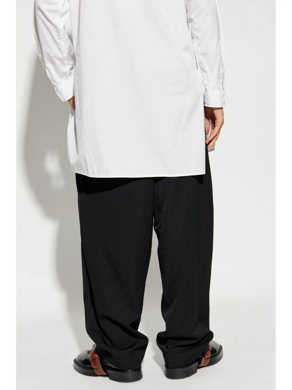 Yohji Yamamoto Wollen broek Zwart