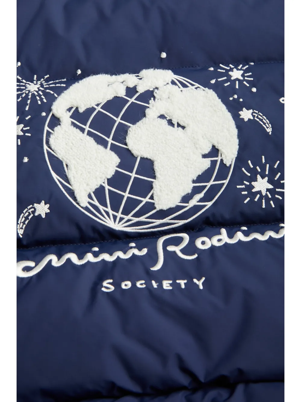 Mini Rodini Society donsjack Blauw
