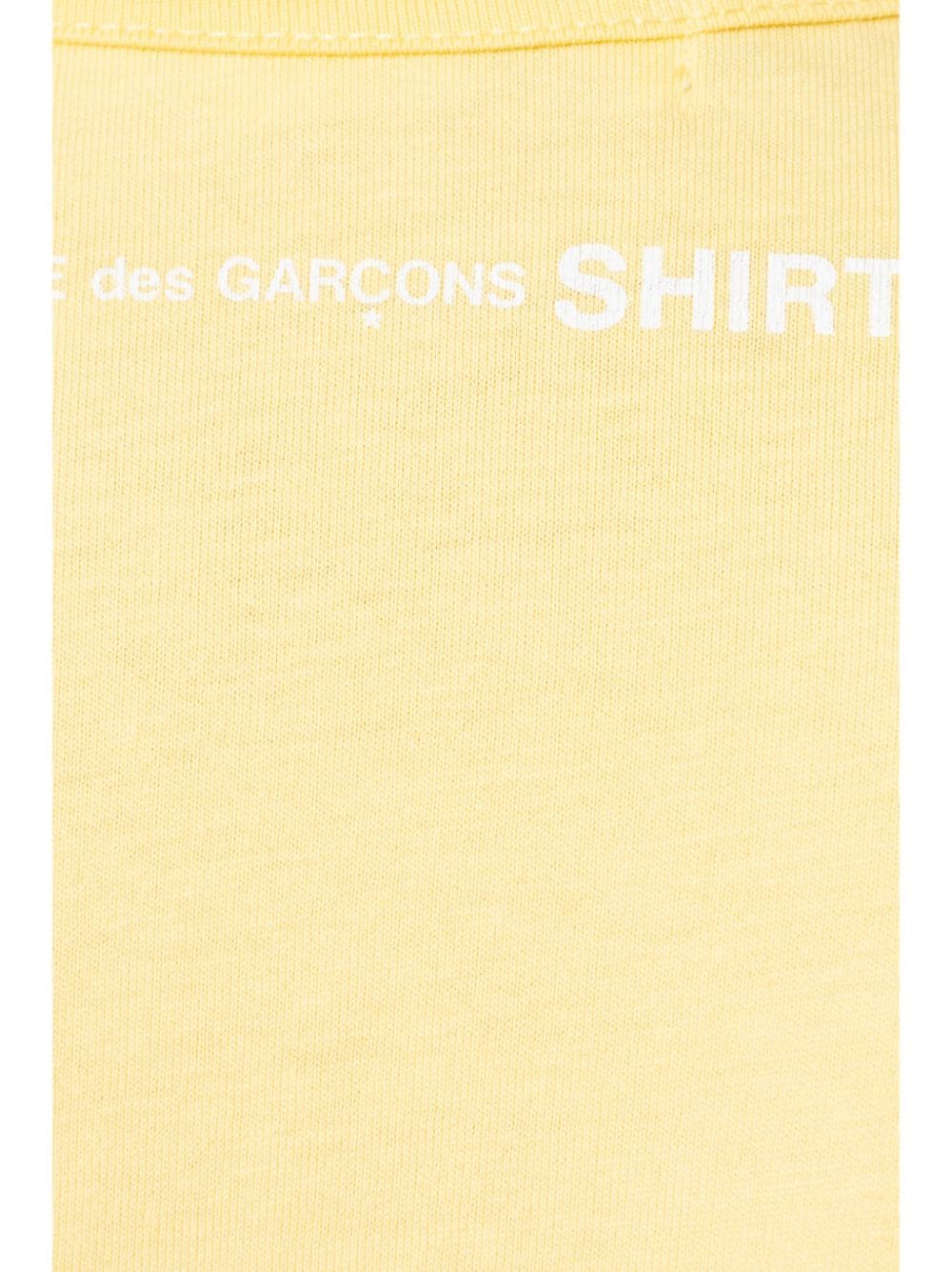 Shop Comme Des Garçons Shirt Cotton T-shirt In Yellow