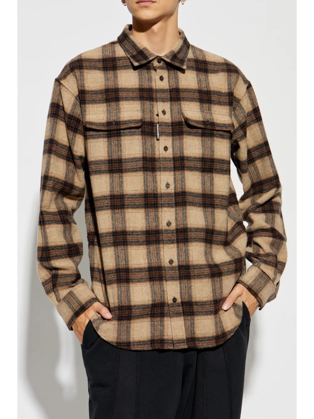 DSQUARED2 Geruit overhemd Bruin