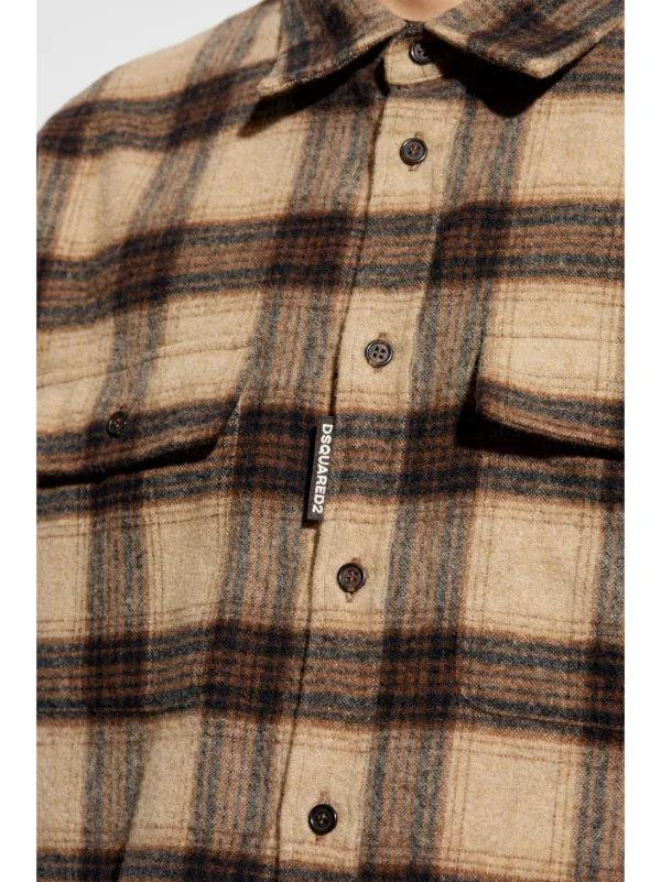 DSQUARED2 Checkered Shirt | Brown | FARFETCH
