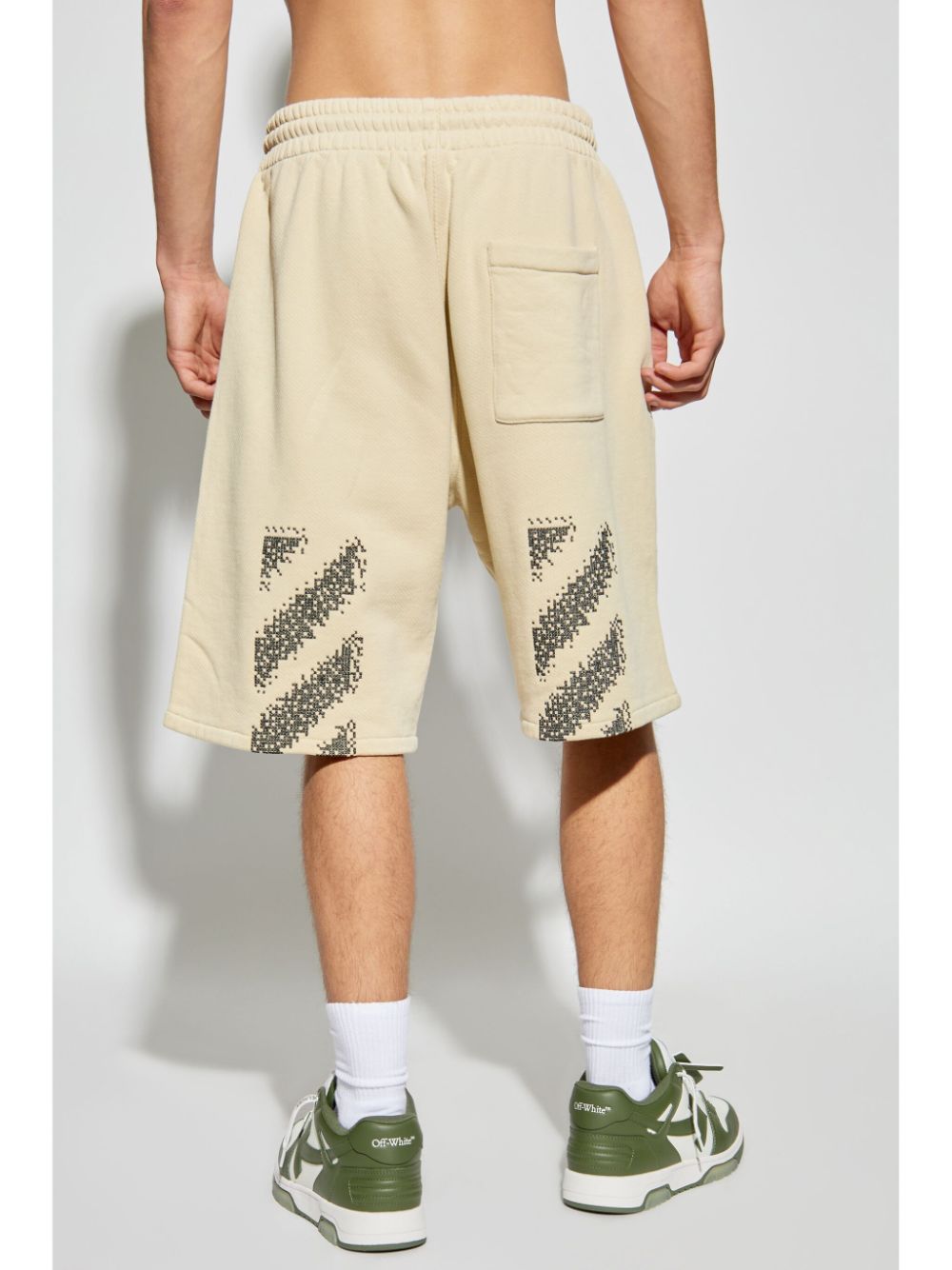 Off-White embroidered-logo shorts Men