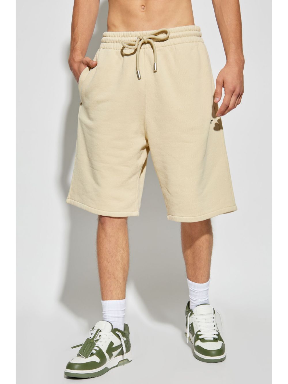 Off-White embroidered-logo shorts Men