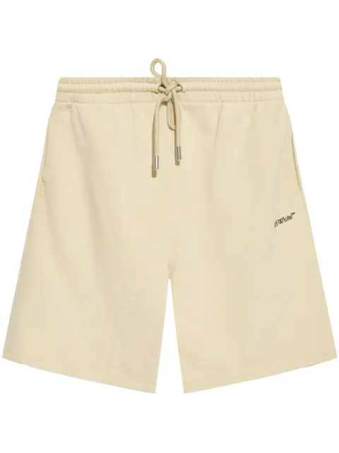 Off-White embroidered-logo shorts Men