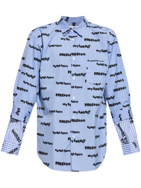 Comme Des Garcons Shirt slogan-print hirt Men