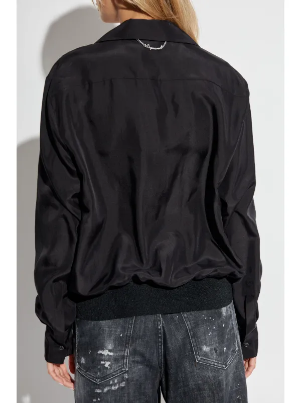 DSQUARED2 シルク ブラウス | ブラック | FARFETCH JP