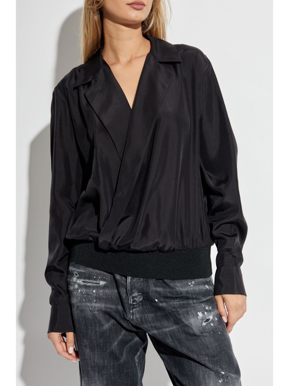 Shop Dsquared2 Silk Blouse In Black