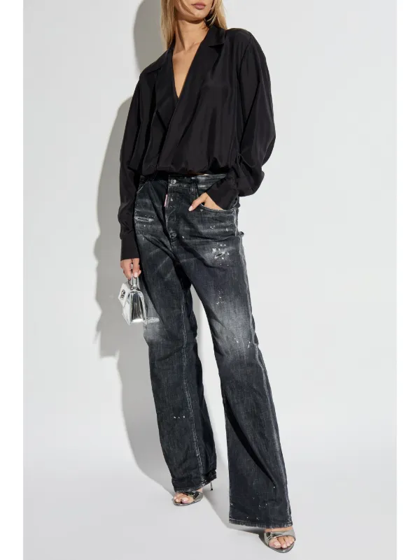 DSQUARED2 シルク ブラウス | ブラック | FARFETCH JP