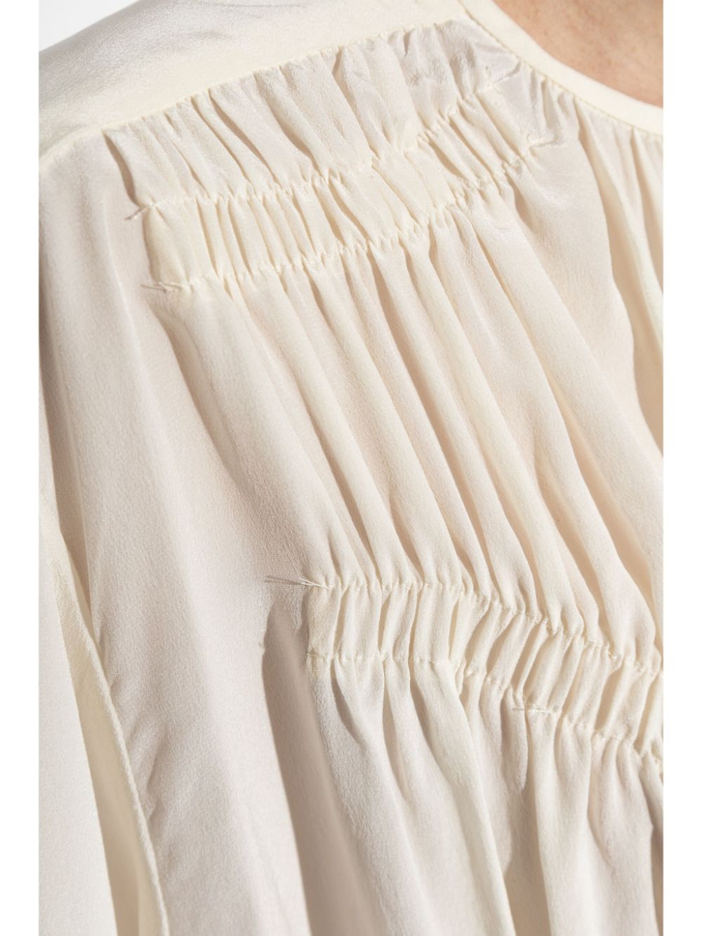 Shop Isabel Marant Gelina Gathered Blouse In Neutrals