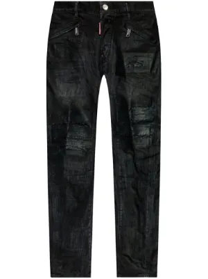 DSQUARED2 Tidy Biker Jeans | Black | FARFETCH GE