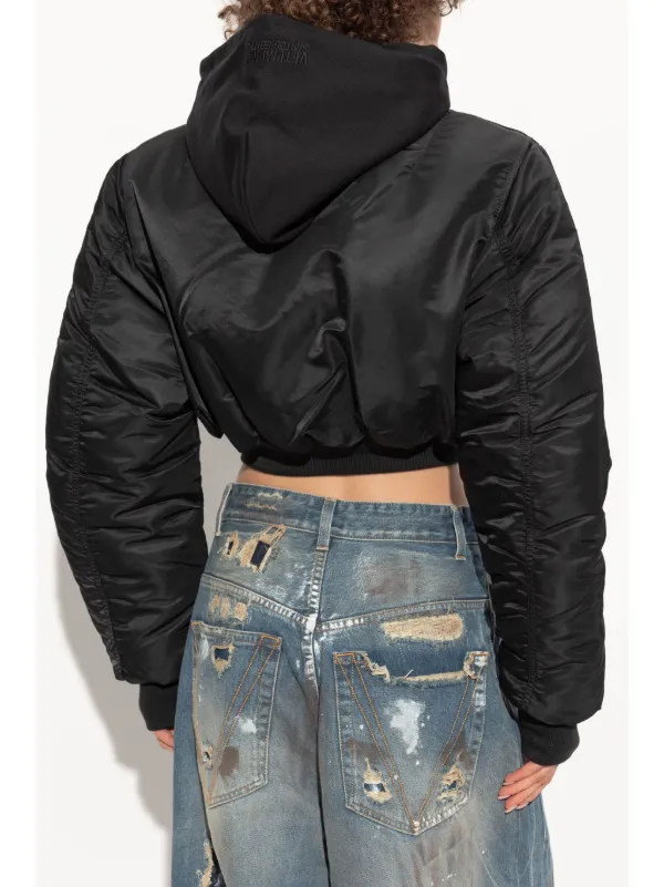 VETEMENTS クロップド ボンバージャケット | ブラック | FARFETCH JP VETEMENTS クロップド ボンバージャケット | ブラック | FARFETCH JP