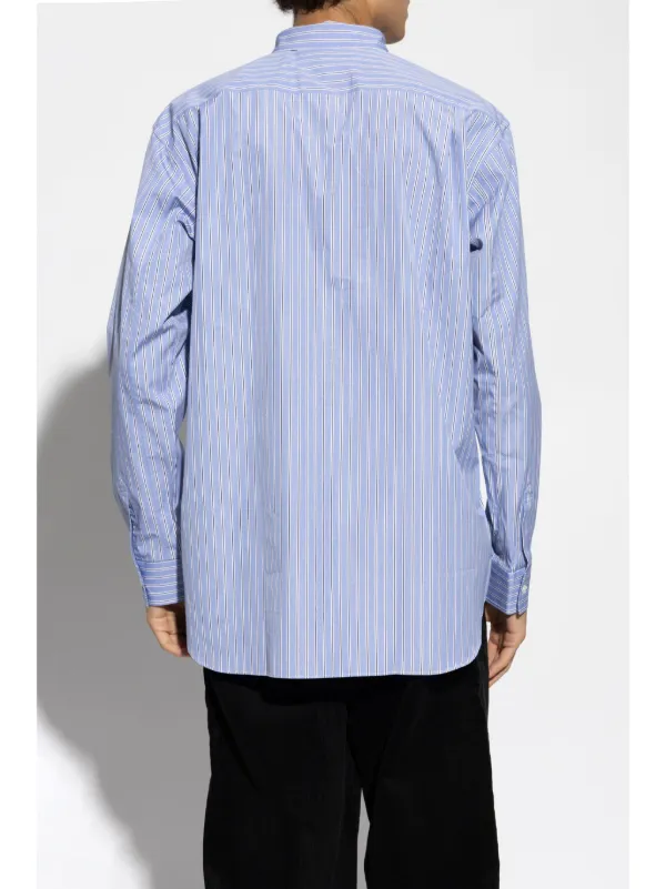 Comme Des Garçons Shirt ストライプ ボタンシャツ | ブルー | FARFETCH JP