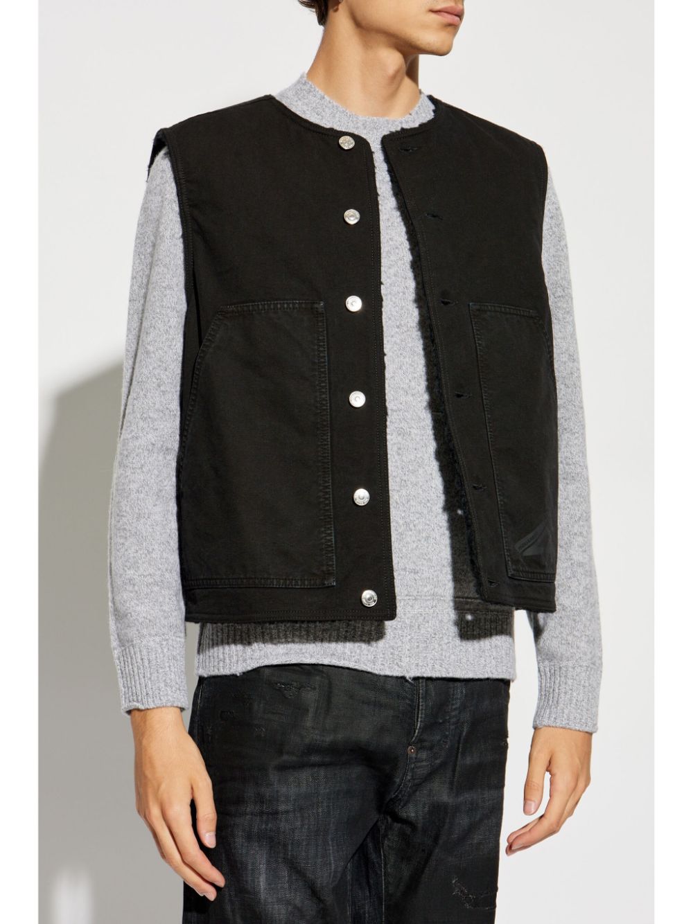 Shop Dsquared2 Padded Denim Jacket In Black