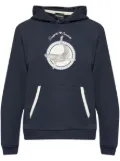 Emporio Armani logo-patch hoodie - Blue