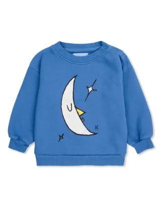 BOBO CHOSES 月と星トレーナー 100cm以上 Bobo Choses Baby Beneath The Moon スウェットシャツ | ブルー