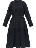 LEMAIRE belted long sleeve dress - Black