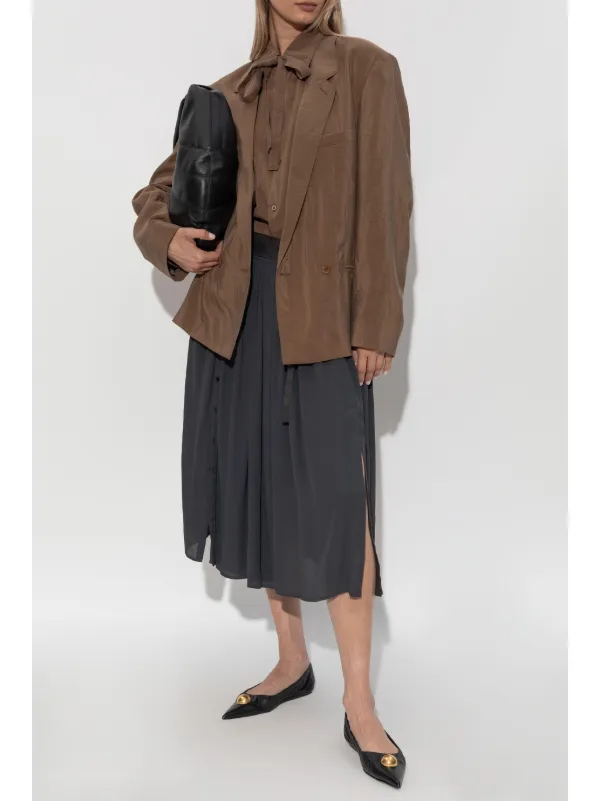 【関税込み】LEMAIRE ブラウン ルーズフィット ジャケット LEMAIRE ダブルジャケット | ブラウン | FARFETCH JP