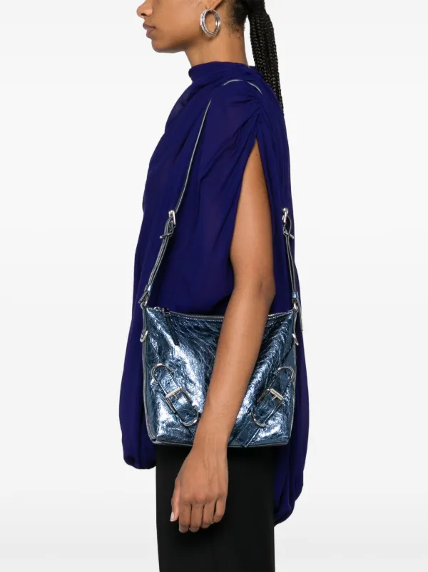 【関税込み】Givenchy ブルー ナノ Voyou バッグ Nano Voyou denim crossbody bag in blue - Givenchy | Mytheresa