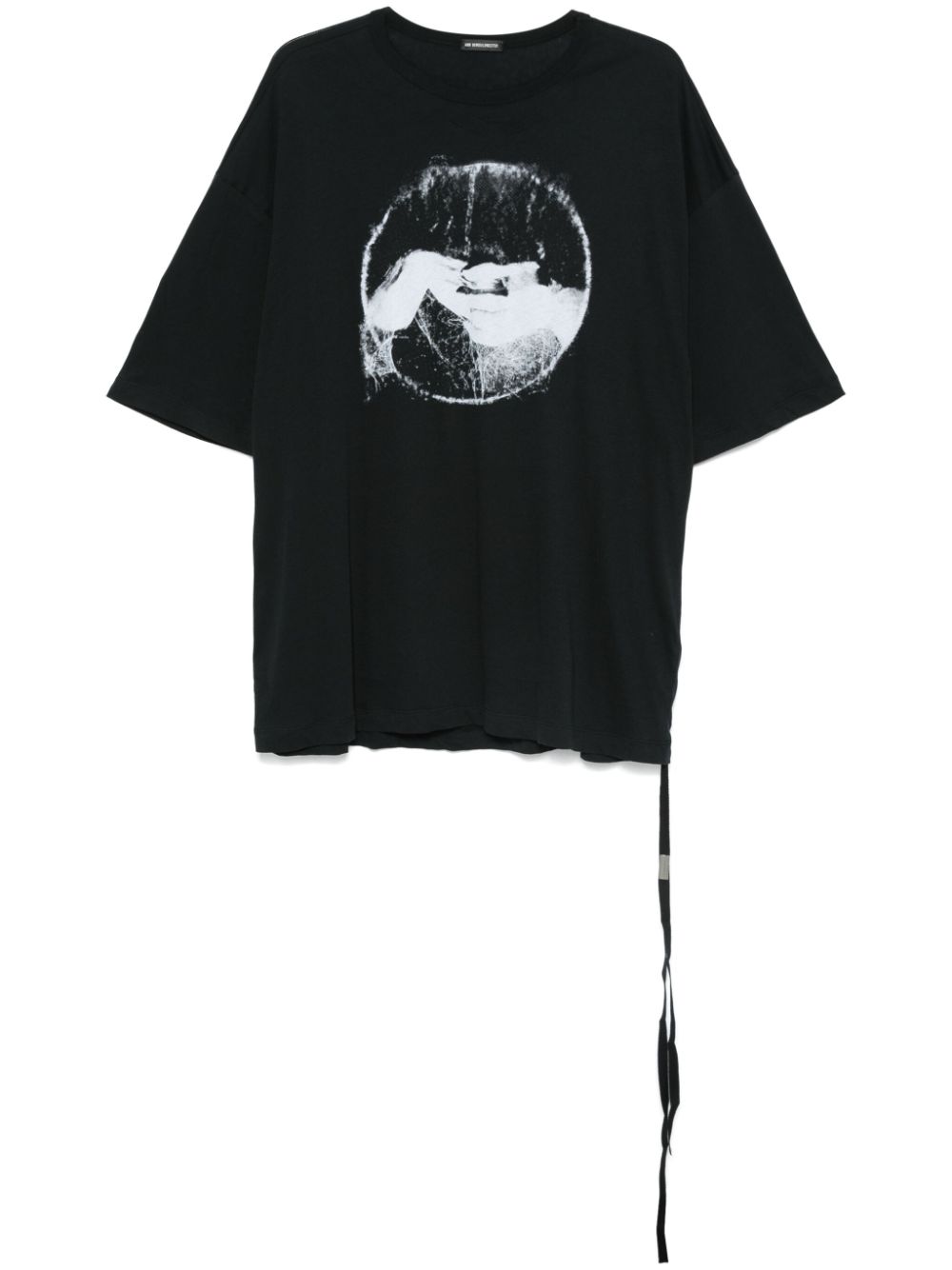 Ann Demeulemeester T-shirt met Dieter-print Zwart