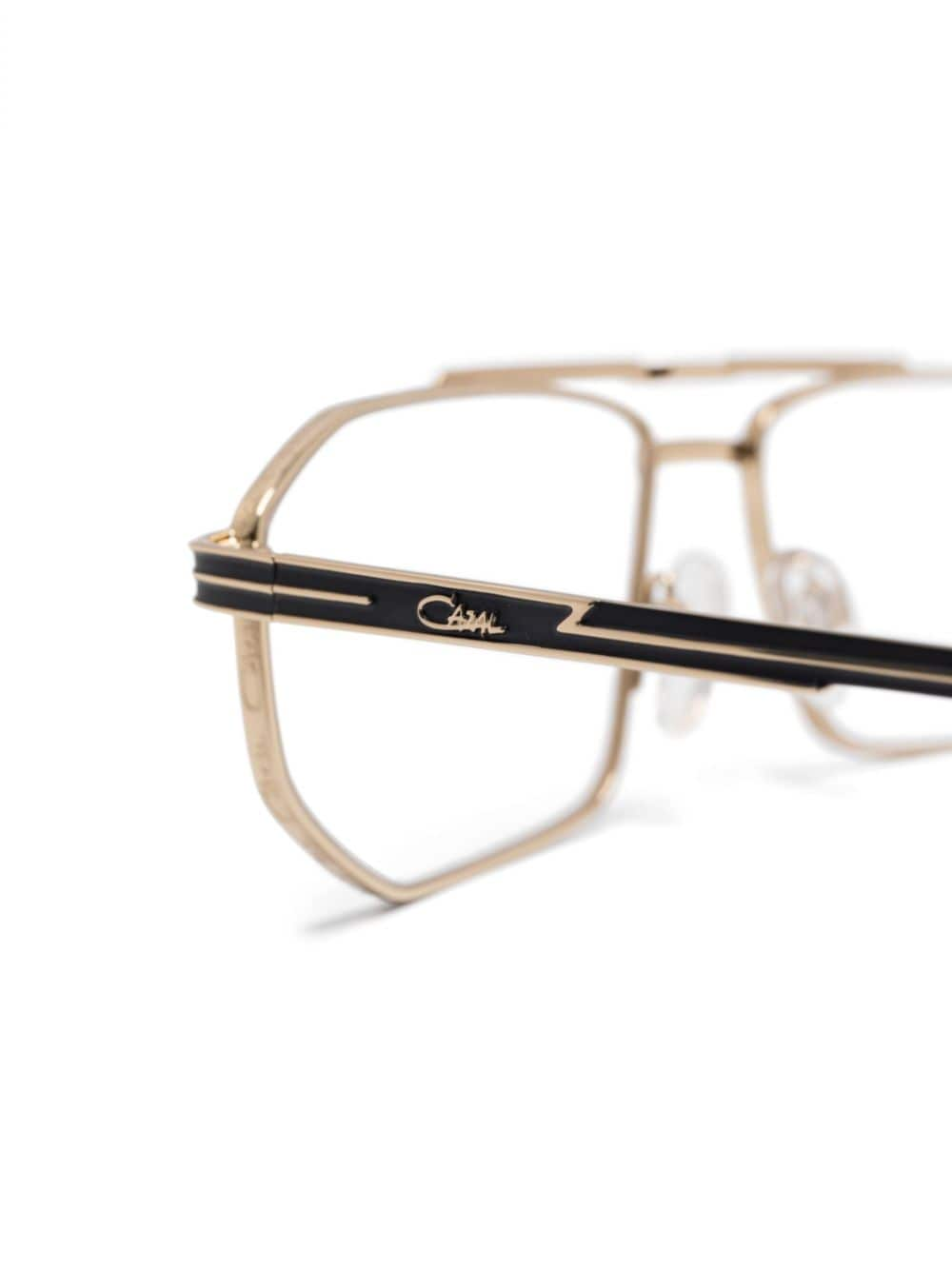 Shop Cazal Pilot Frame Sunglasses In 黑色