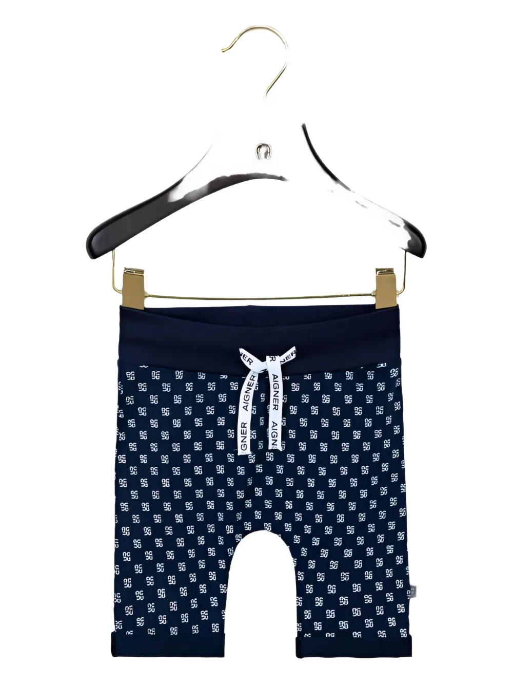 Aigner Kids logo-print cotton trousers | Blue | Image 1