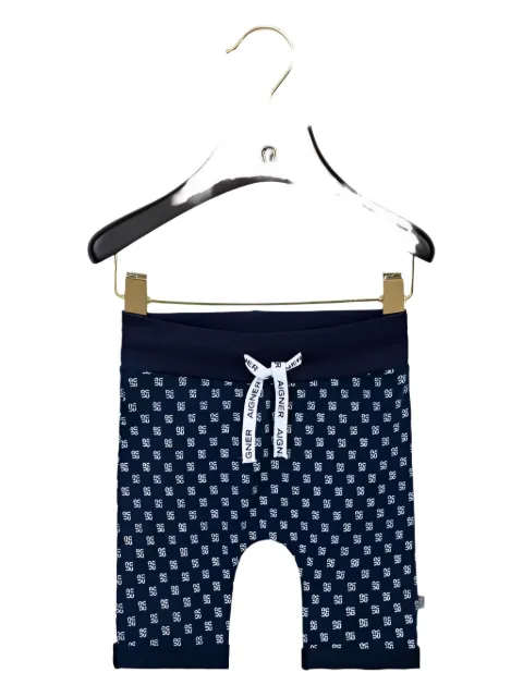 Aigner Kids logo-print cotton trousers