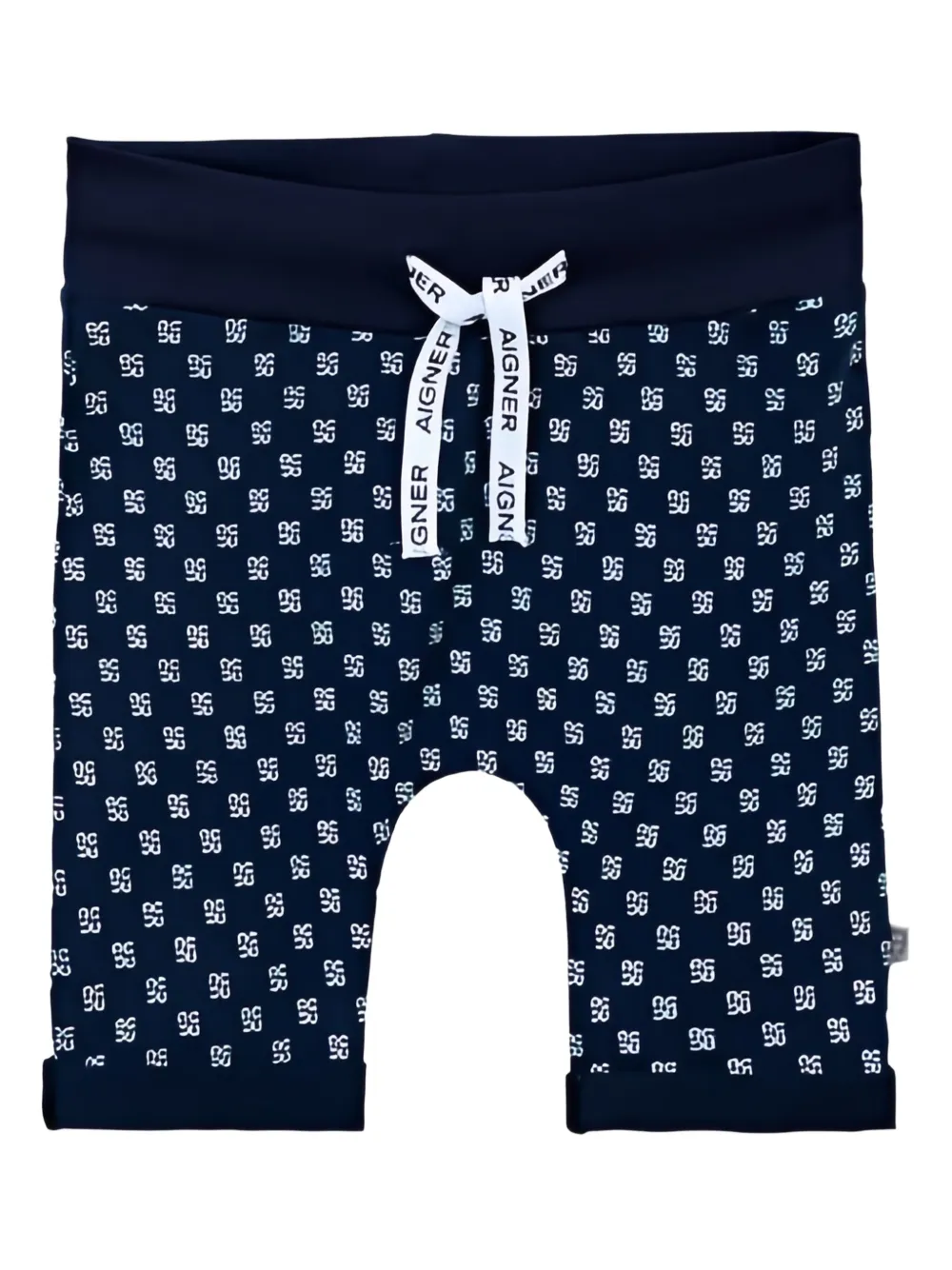 Aigner Kids logo-print cotton trousers - ブルー Aigner Kids logo-print cotton trousers - ブルー