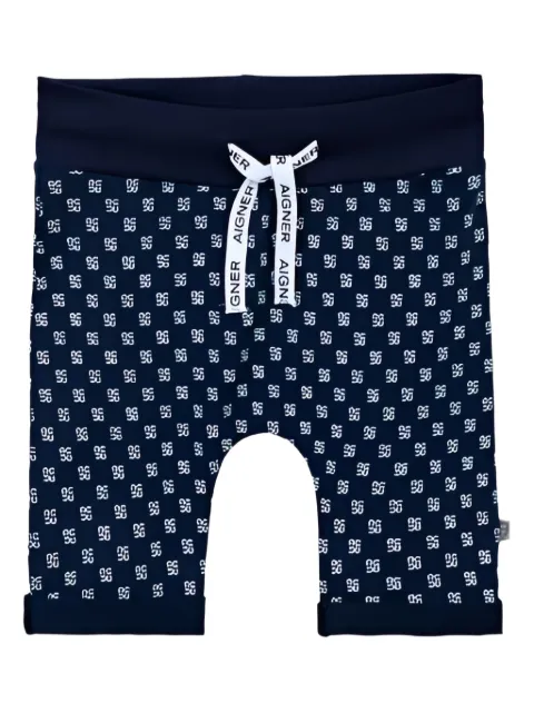 Aigner Kids logo-print cotton trousers