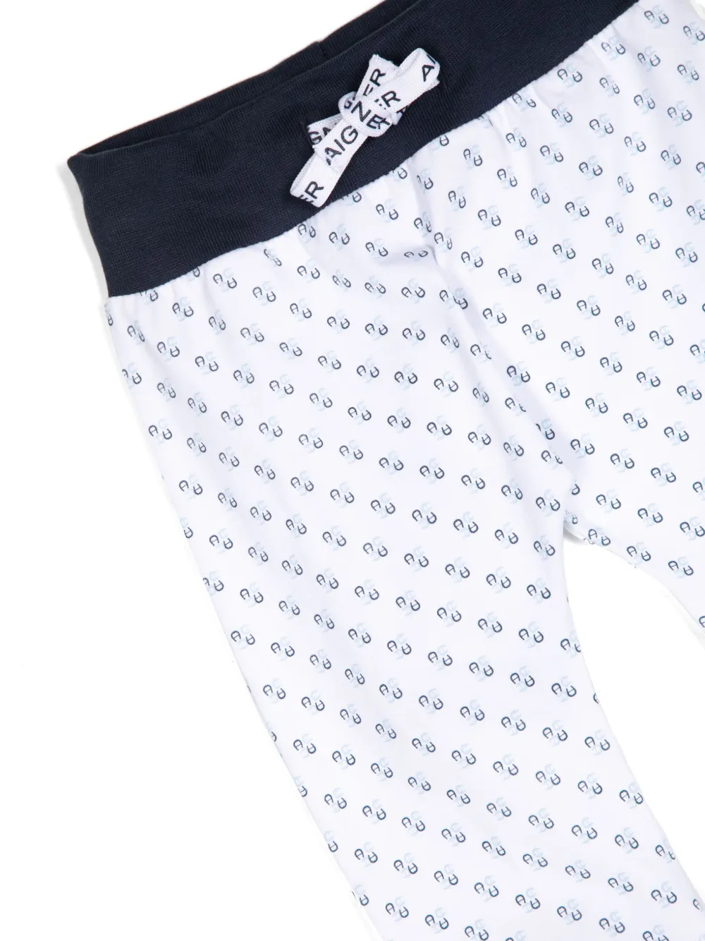 Aigner Kids Stretch broek van Pima katoen Wit