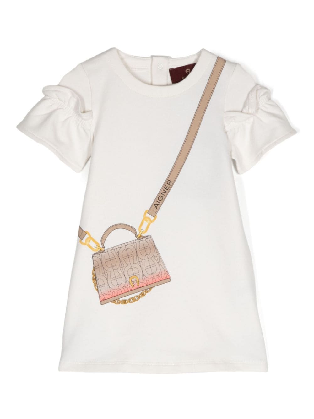 Aigner Kids T-shirt con ruches - Bianco