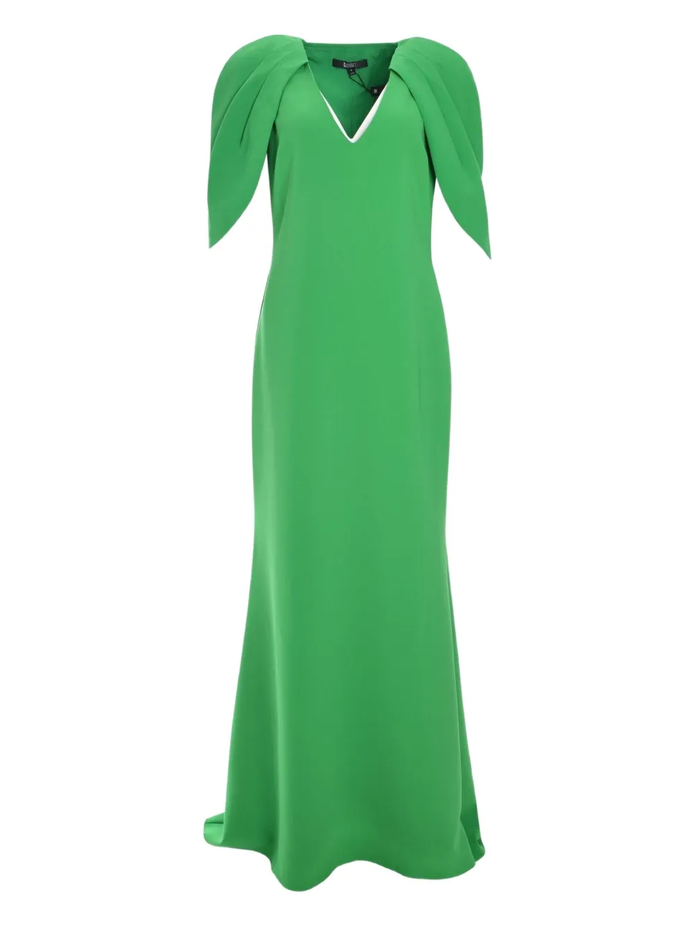 Badgley Mischka V-neck cape gown | Green | Image 1