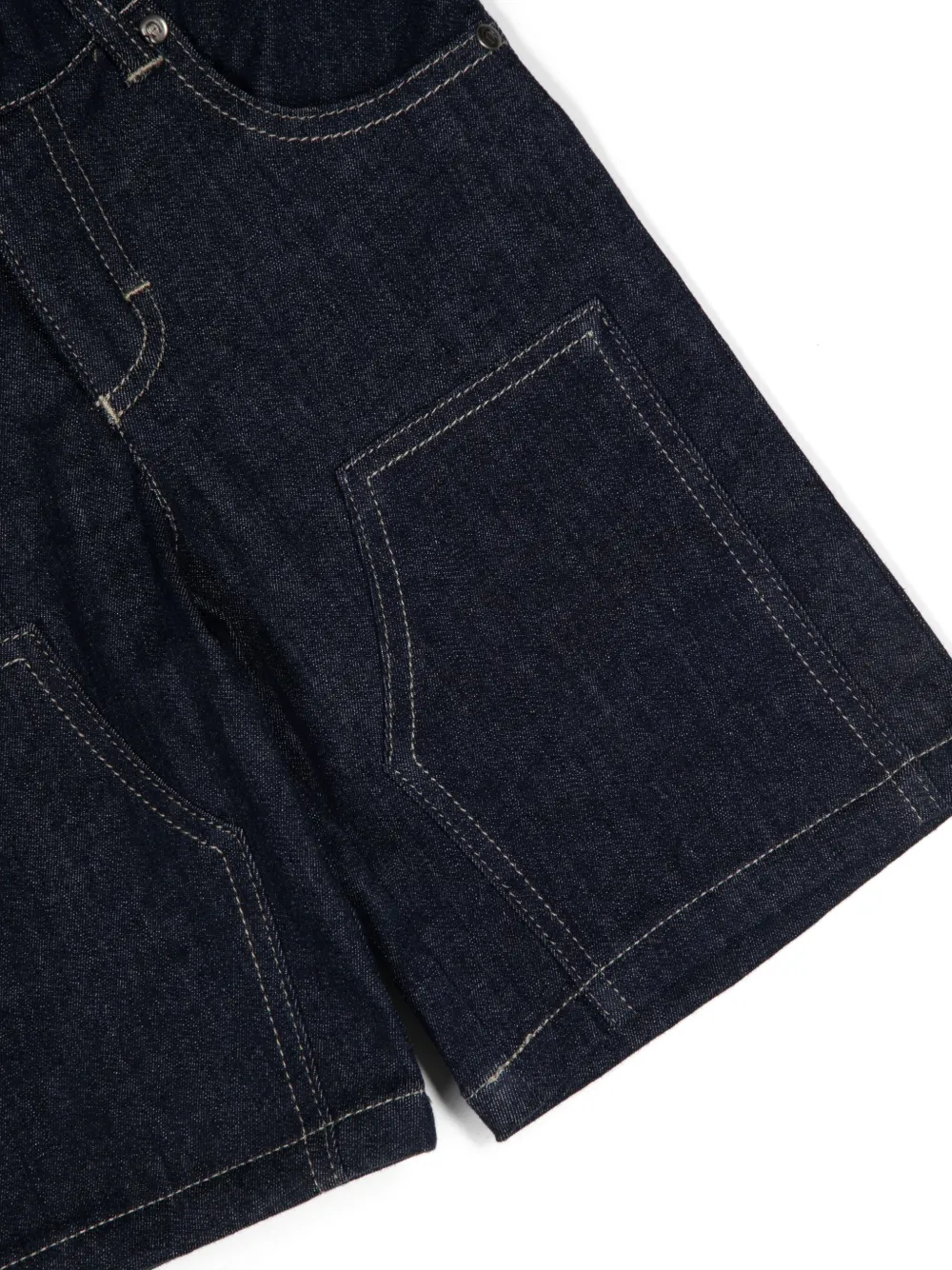 AIGNER DOUBLE-WAISTBAND DENIM SHORTS