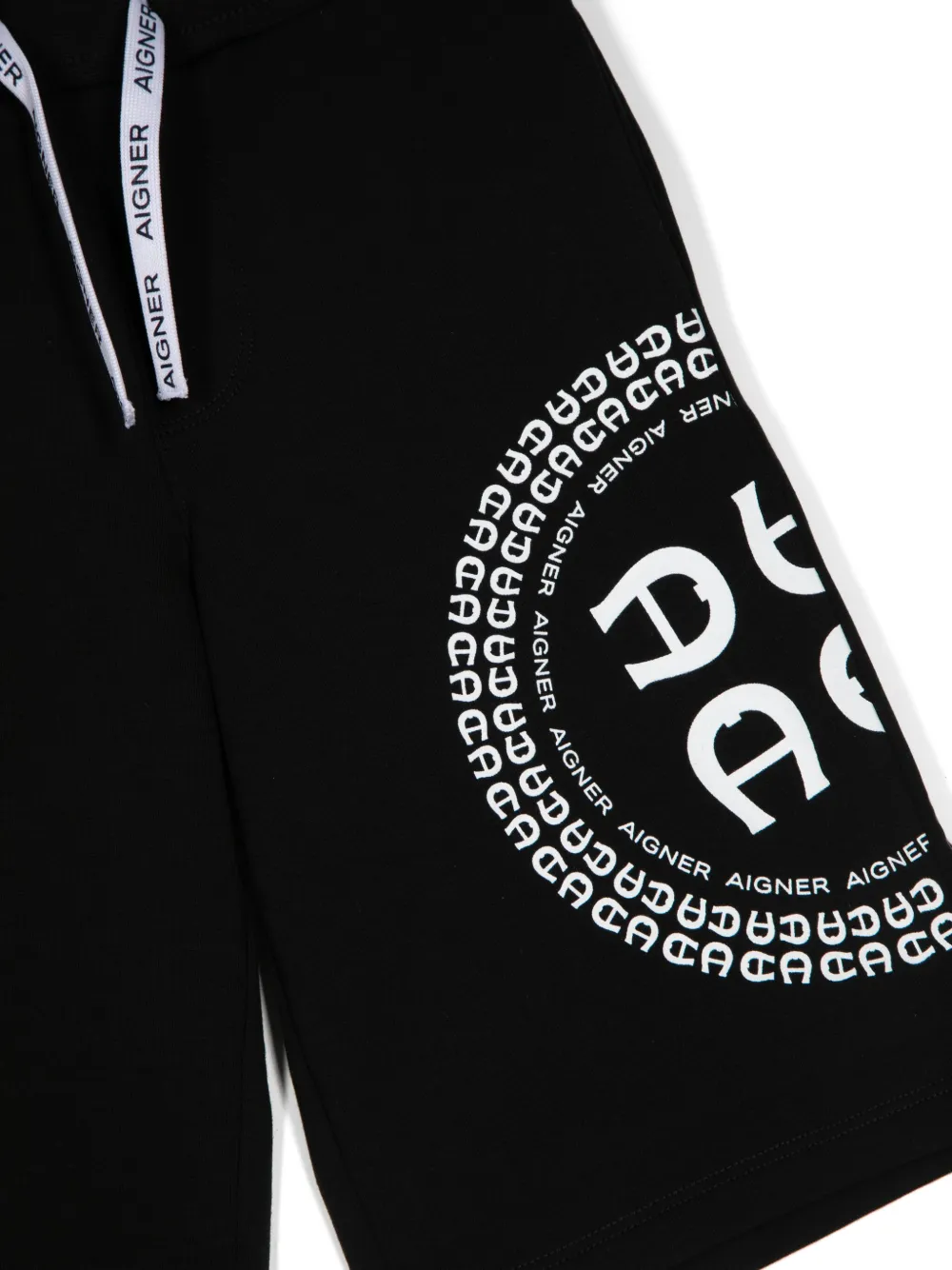 AIGNER LOGO-PRINTED BERMUDA SHORTS