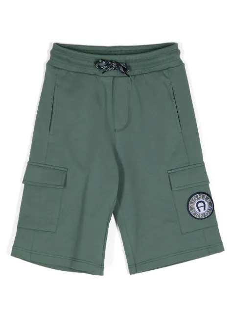 Aigner Kids logo-print cargo shorts