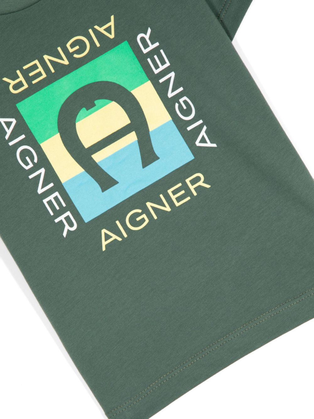 Shop Aigner Logo-printed T-shirt In Green