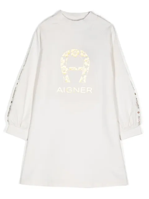 Aigner Kids logo-printed dress