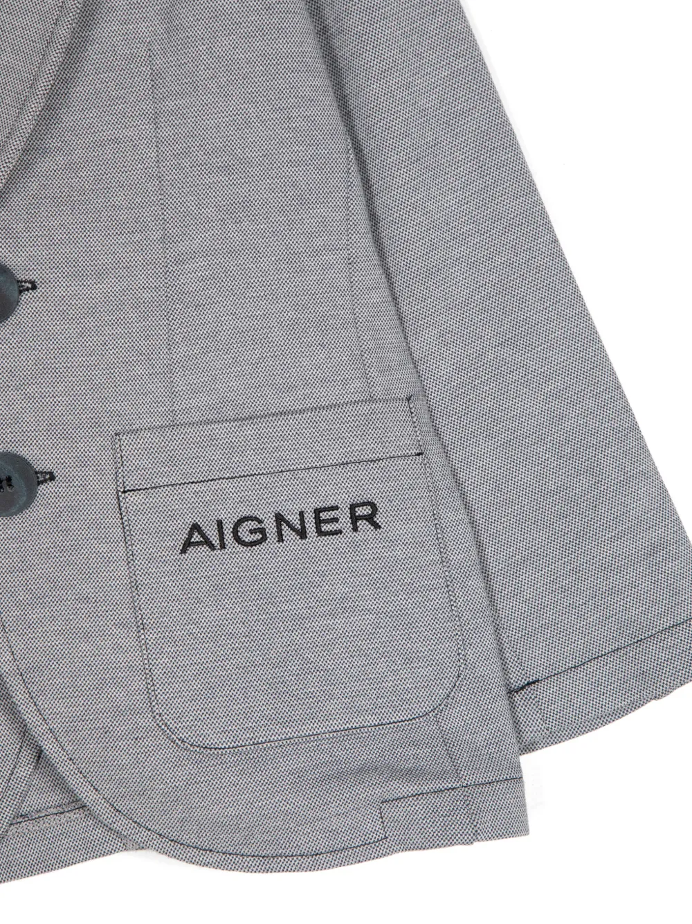 AIGNER LOGO-EMBROIDERED BLAZER