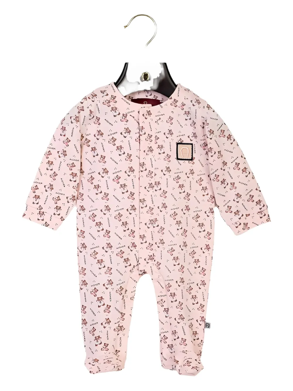 Aigner Kids teddy-print cotton romper | Pink | Image 1
