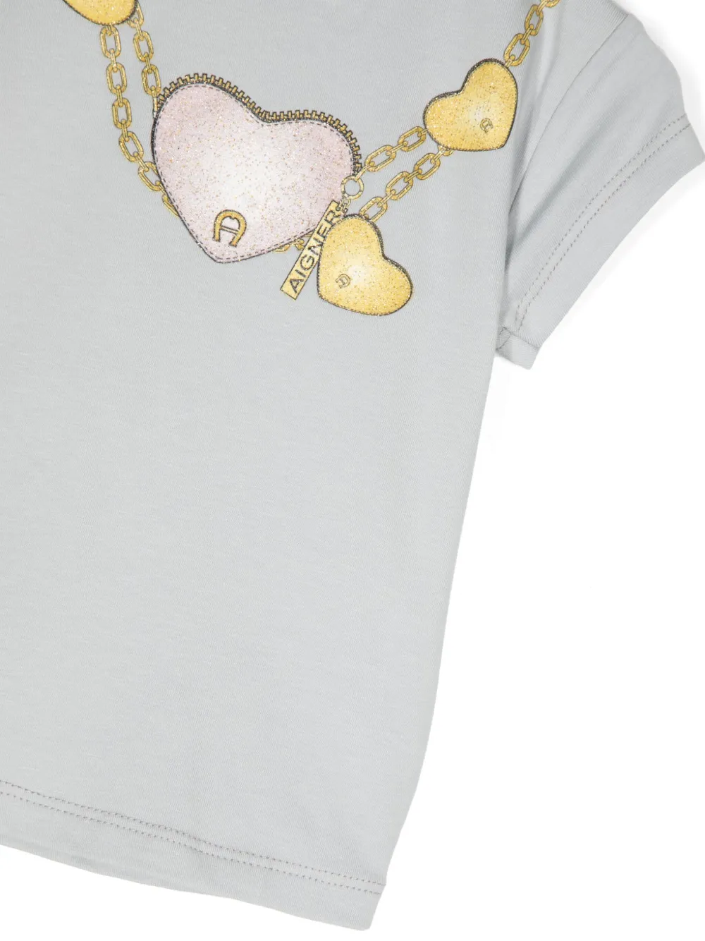 Aigner Kids T-shirt met print Grijs