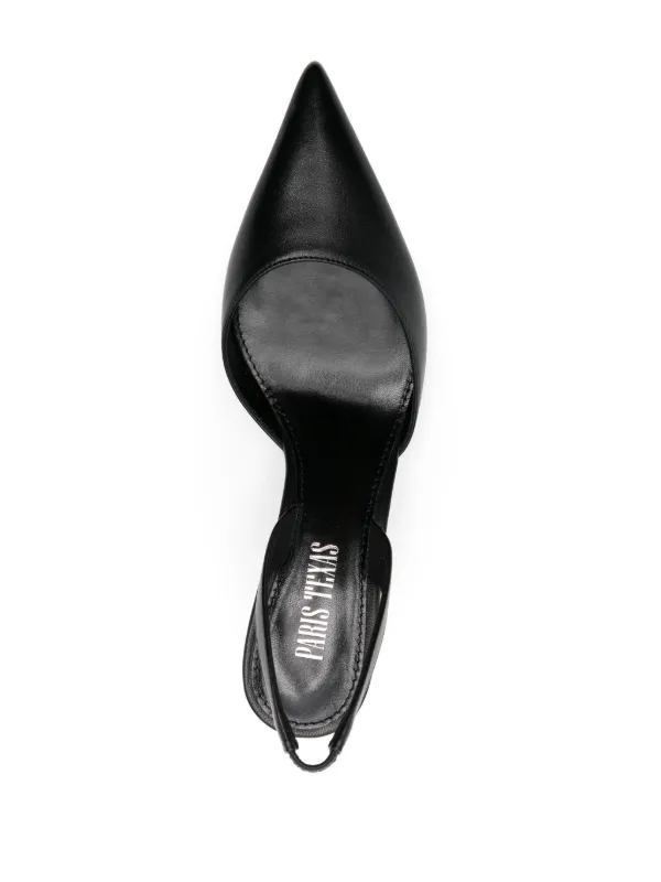 シューズ・サンダルその他 PARIS TEXAS Lidia patent leather slingback decollete Nero Lidia patent leather slingback pumps in black - Paris Texas