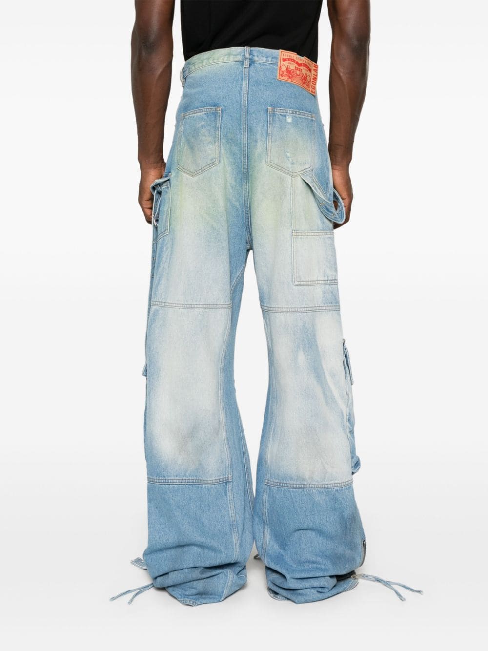 Shop Egonlab Distressed Jeans In Blue