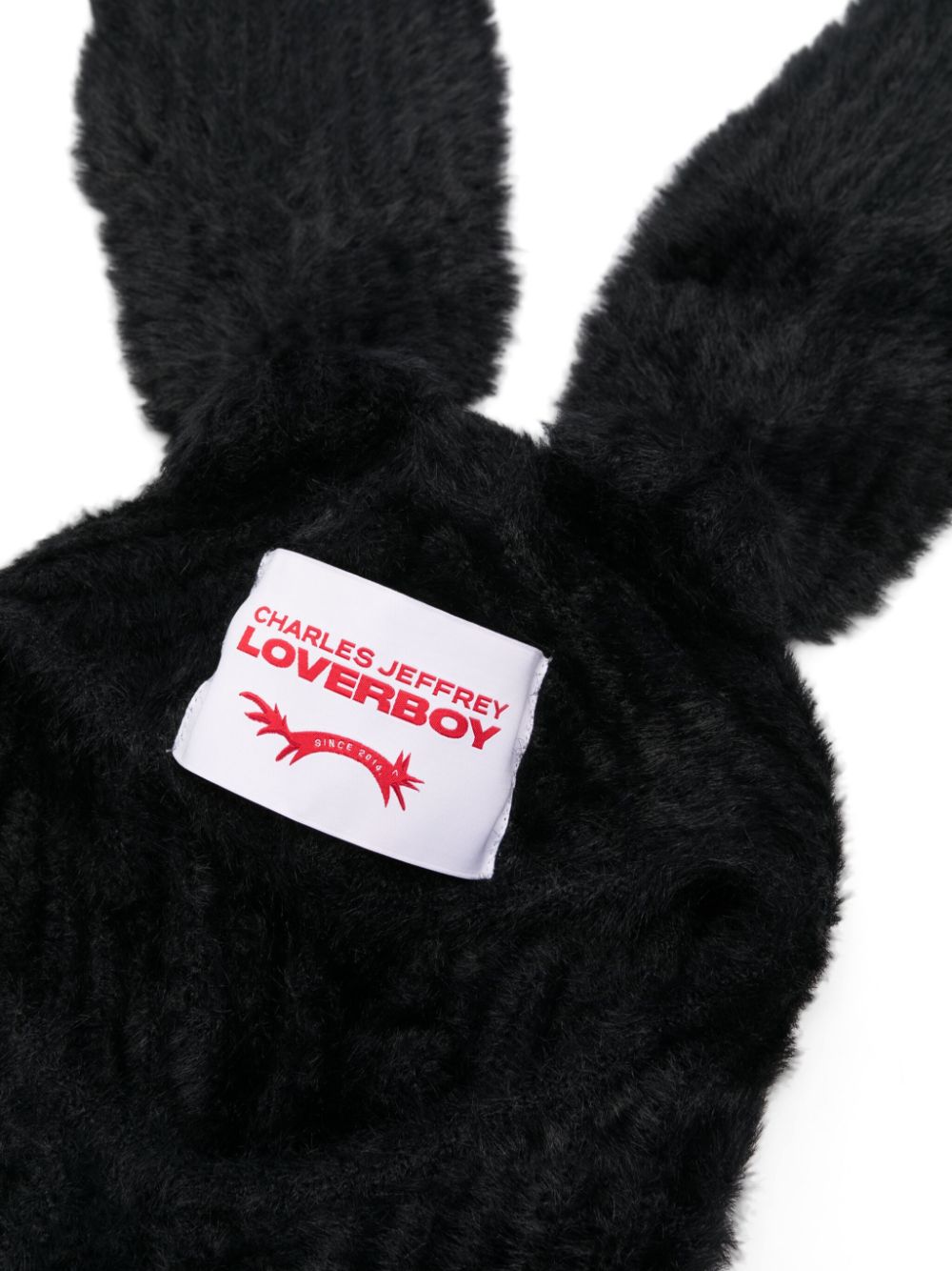 Charles Jeffrey Loverboy animal-ears balaclava - Zwart