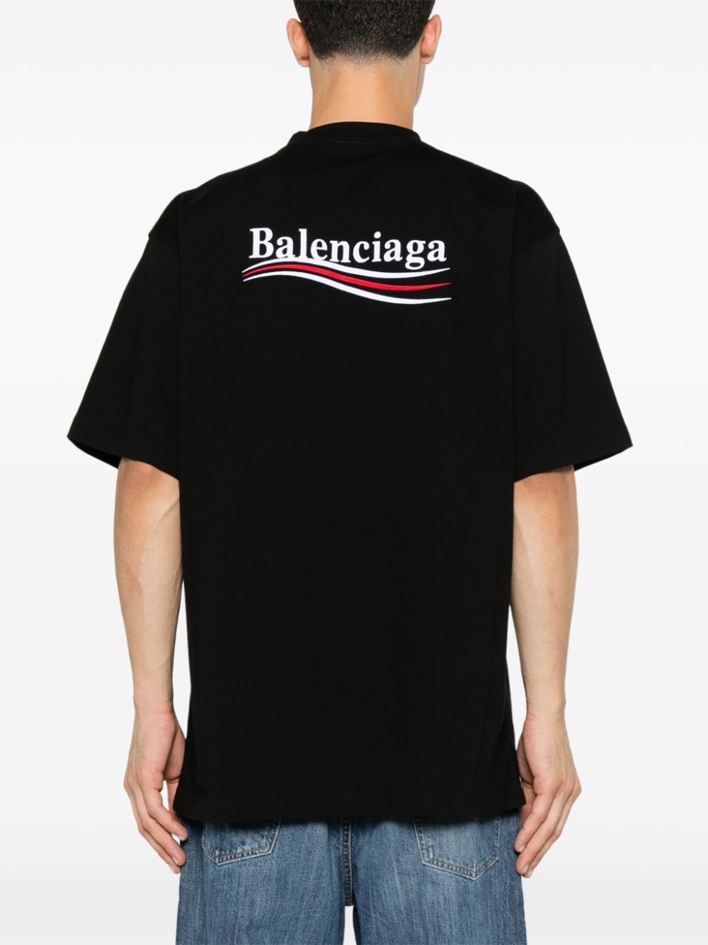 Balenciaga Political T shirt Black FARFETCH CA