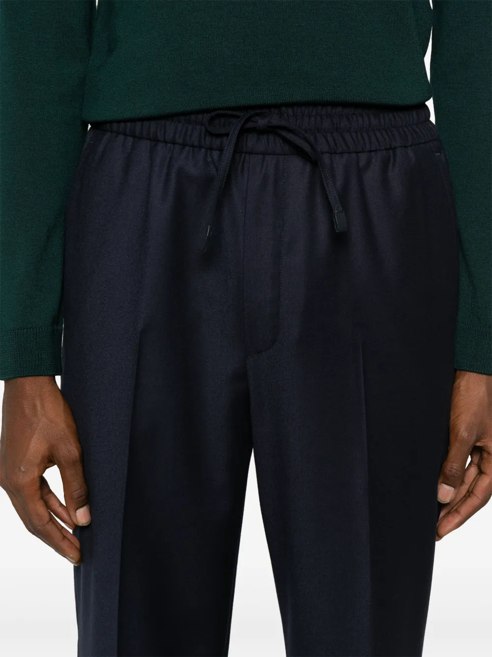 Brioni Asolo broek met trekkoordtaille Blauw