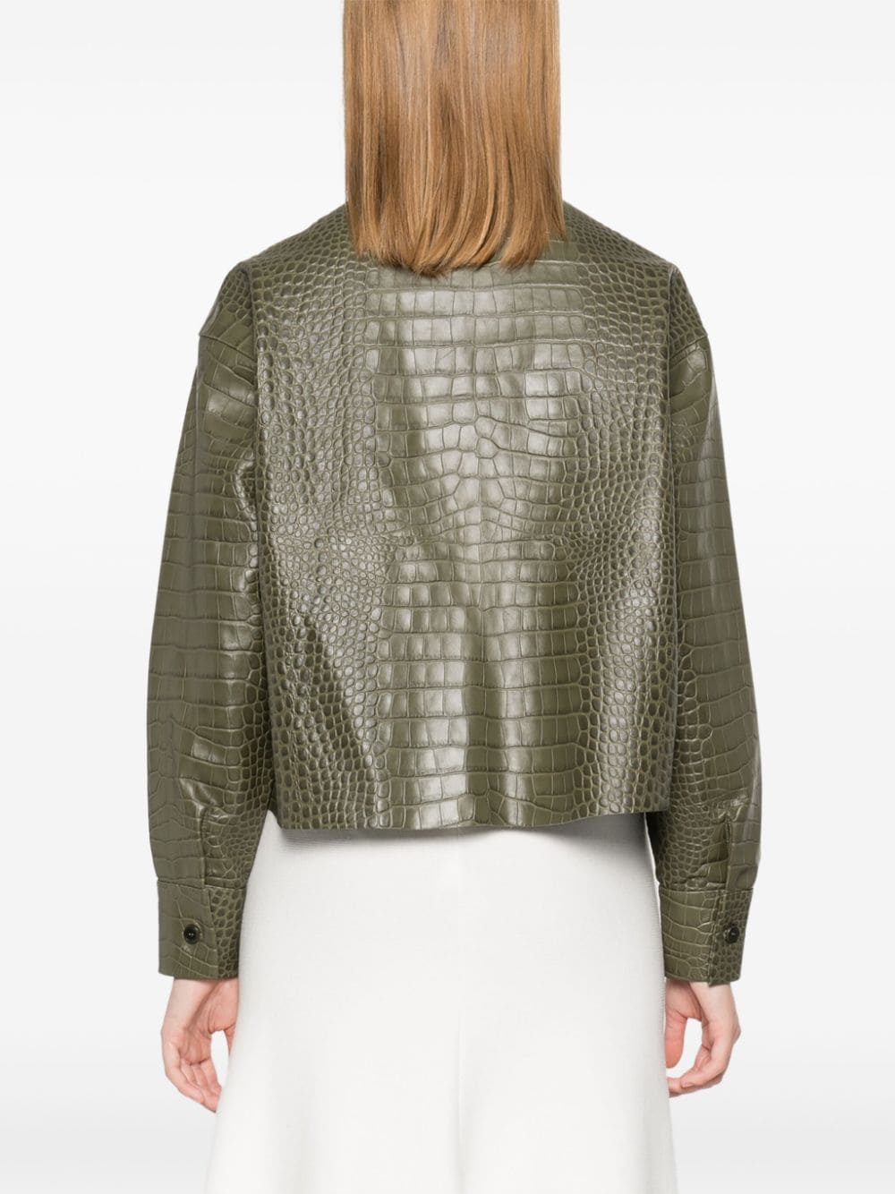 Shop Ermanno Scervino Crocodile-effect Shirt In Green